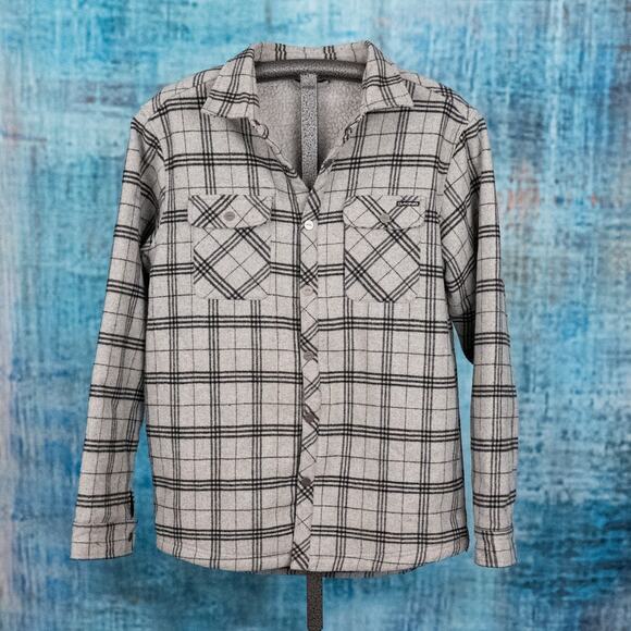 Dakine Other - DAKINE Technical Outerwear Men's LARGE Sherpa Lined Wool Blend Flannel Shacket